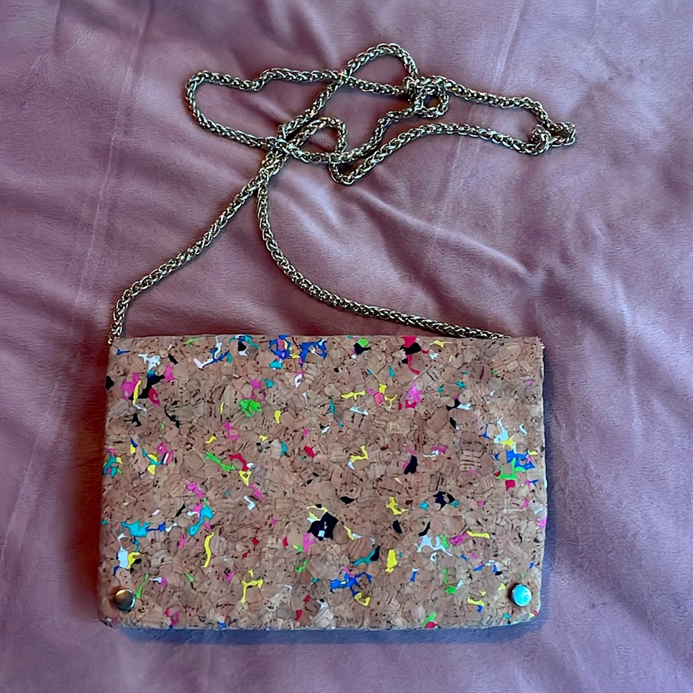 Multicolor cork purse